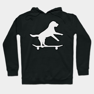 Skating Dog Design Hoodie